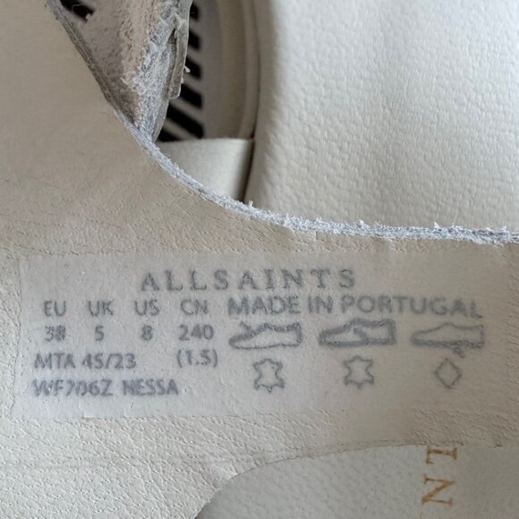 All Saints Nessa logo-patch leather sandals size 38 - Picture 10 of 11
